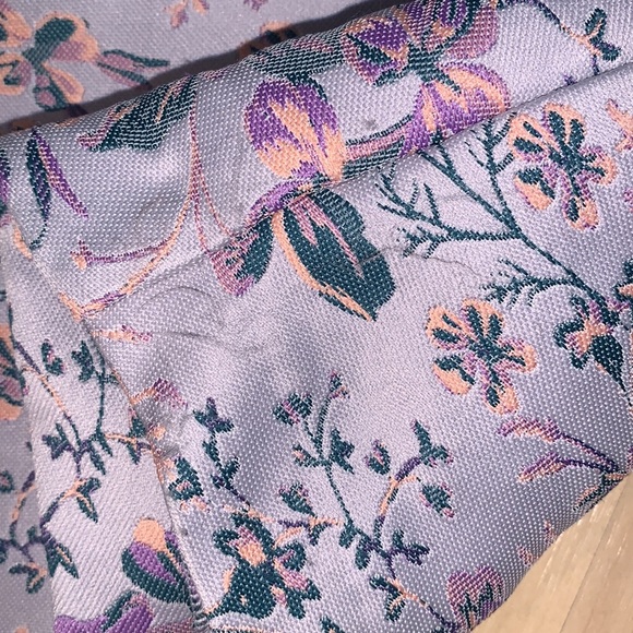 ZARA Jacquard Floral Asymmetric Ruffle Mini Skirt - Picture 8 of 9